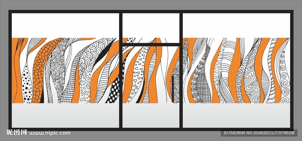 现代简约几何线条图