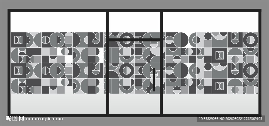 几何图案拼接装饰画