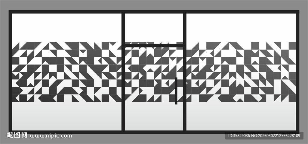 黑白抽象图案装饰画