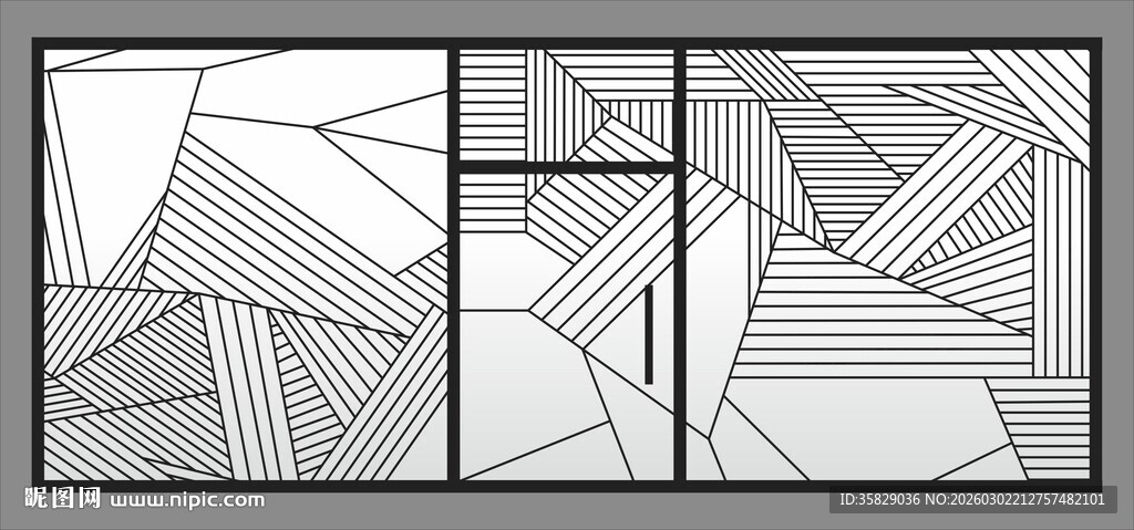 几何抽象拼接图案设计