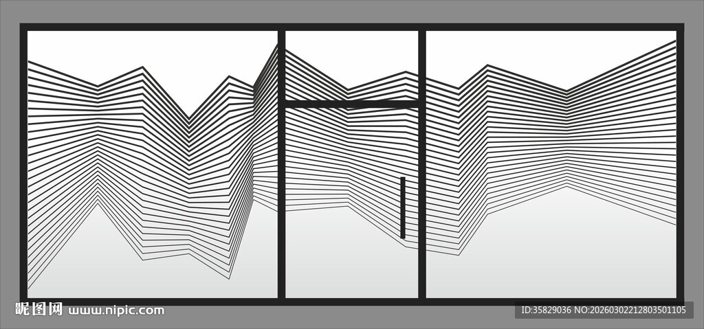 简约几何立体建筑效果图