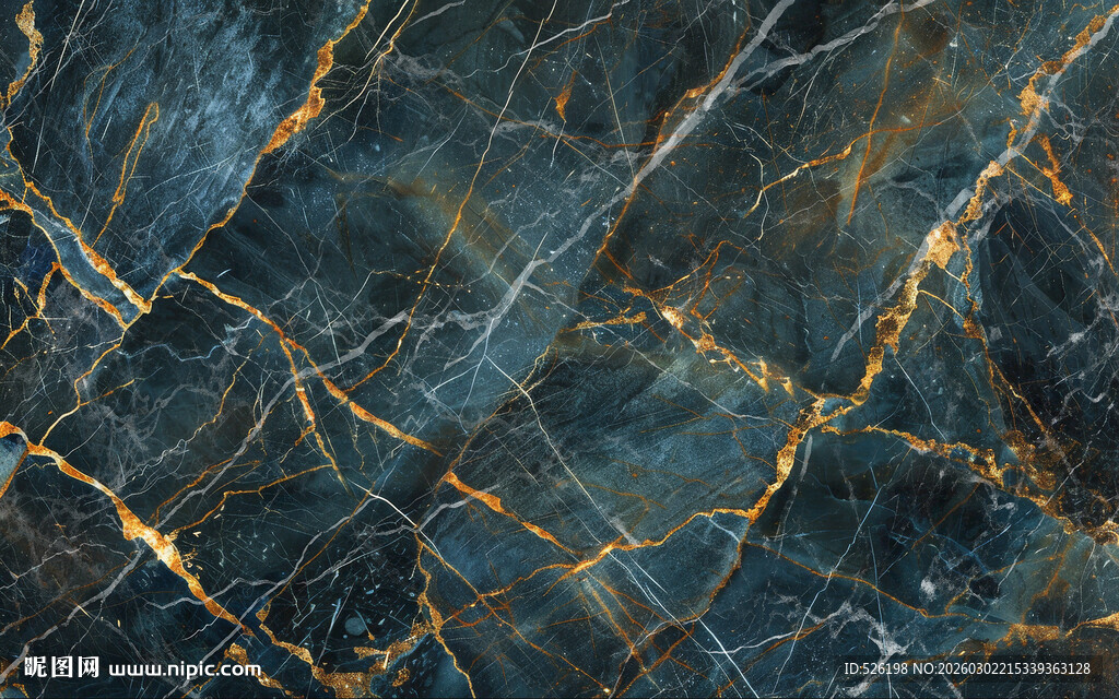 蓝金大理石纹理