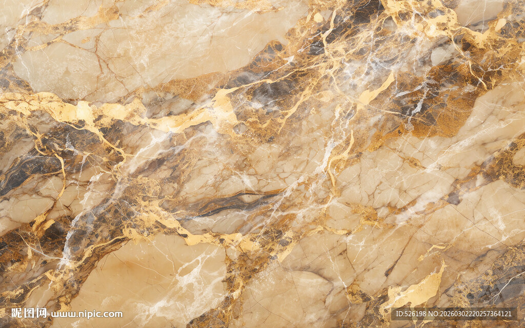 天然金色大理石纹理