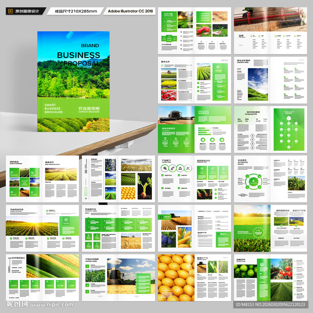 农业画册模板