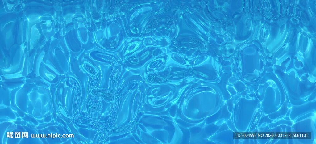 蓝色水波纹理背景图