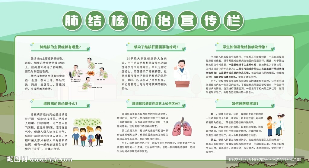 防治肺结核健康教育宣传栏