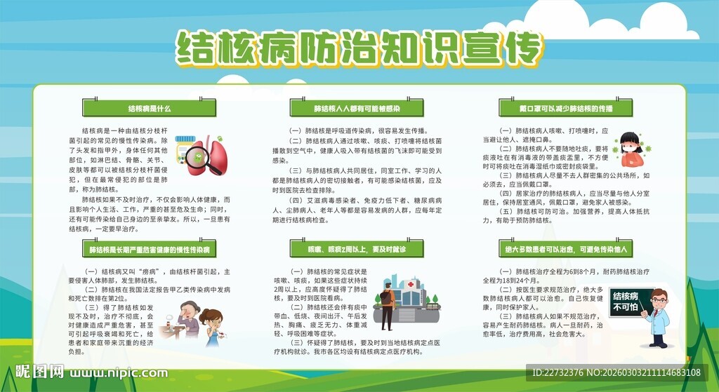 预防肺结核宣传栏