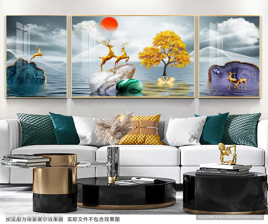 中式山水装饰画