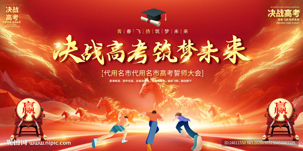决战高考展板