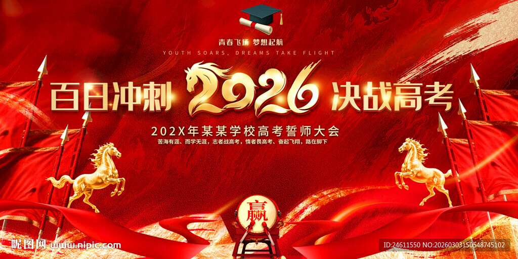 2026高考誓师大会展板