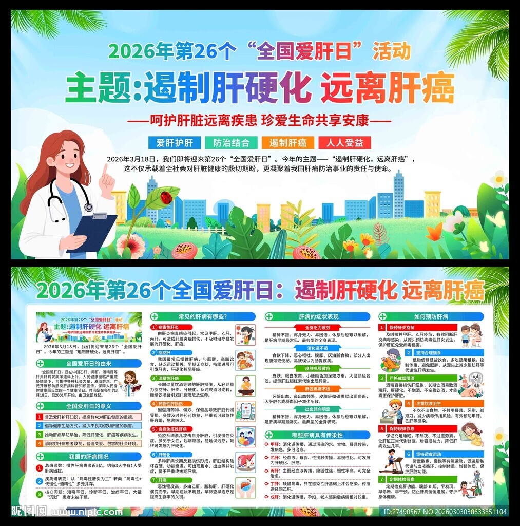 2026年全国爱肝日展板