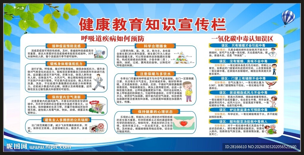 冬季健康教育知识宣传栏