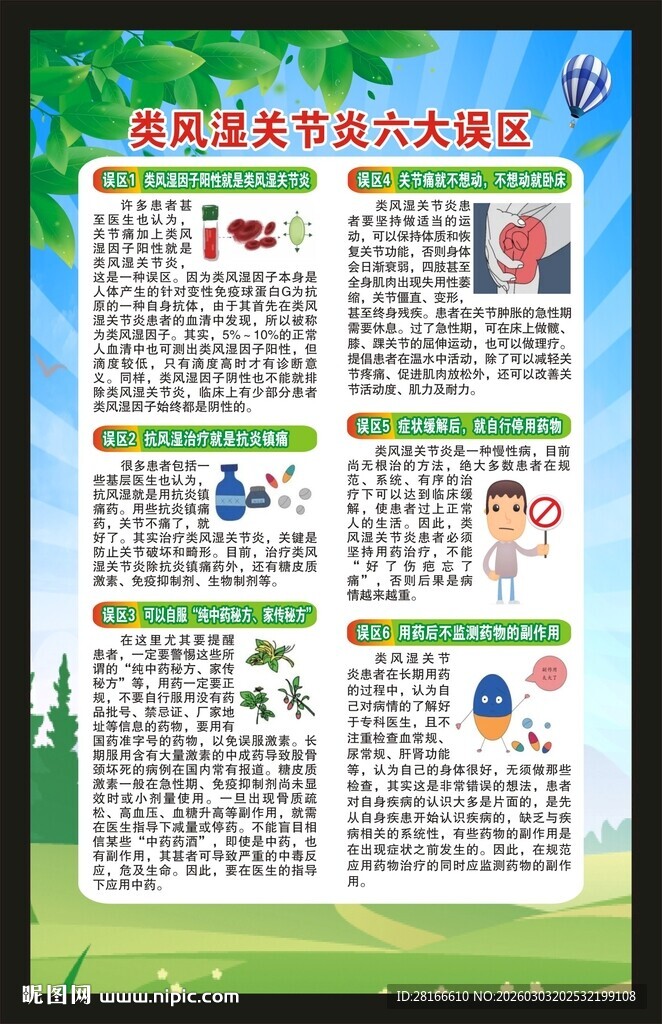 预防关节炎知识海报