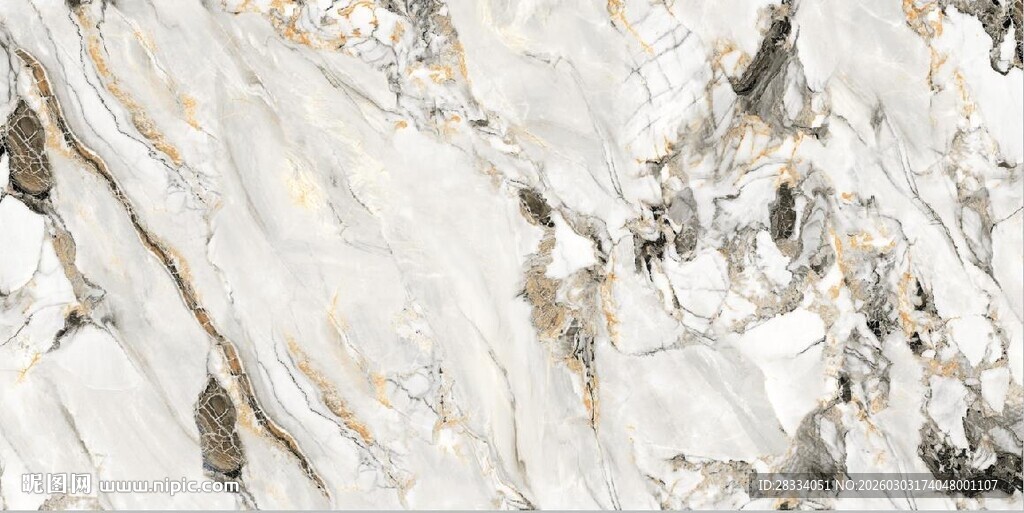 白色鱼肚金大理石石纹