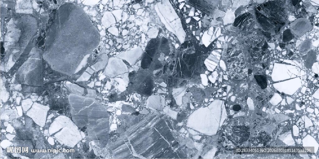 蓝色碎石大理石石纹