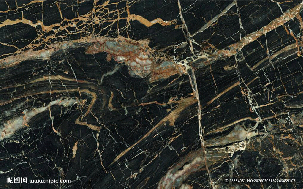 奢华黑金色大理石纹理