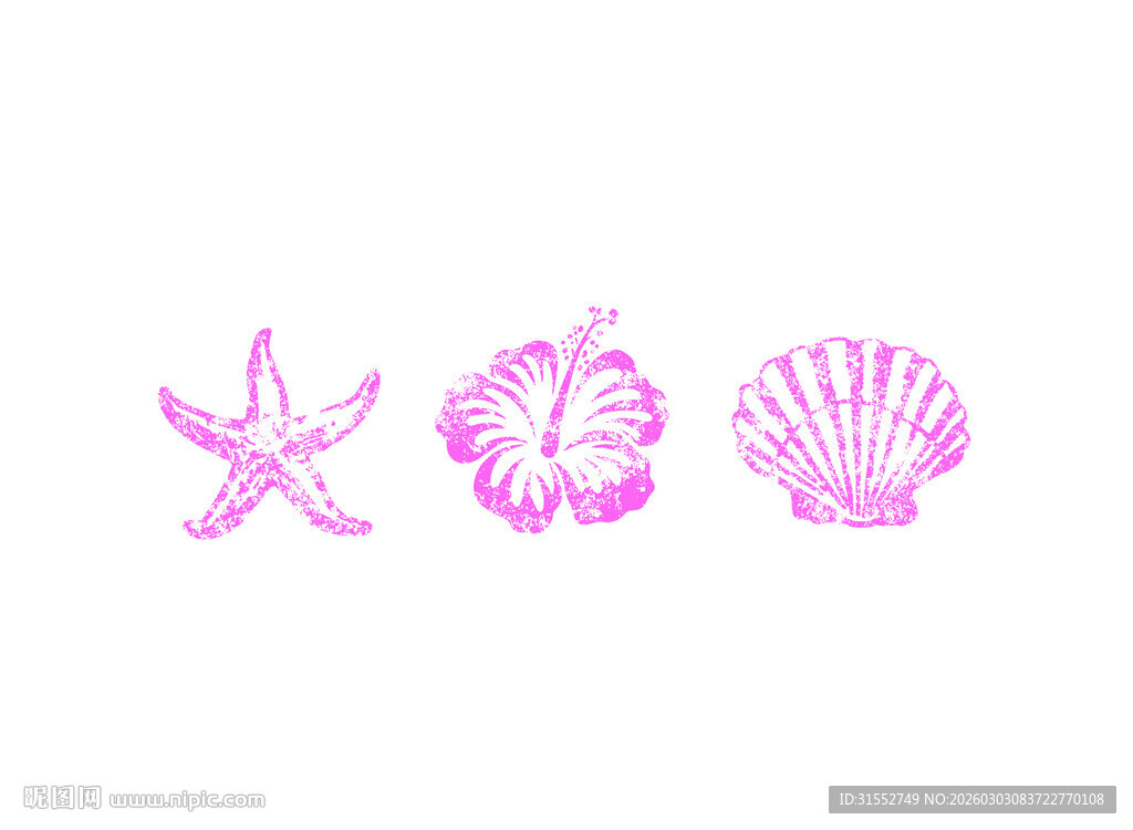 粉色海洋生物图案