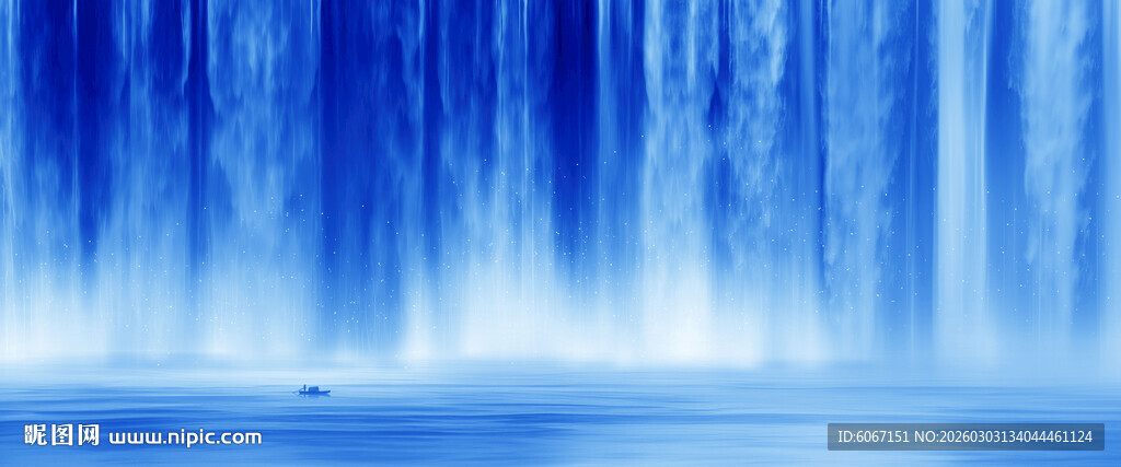 高山流水瀑布山水幕墙