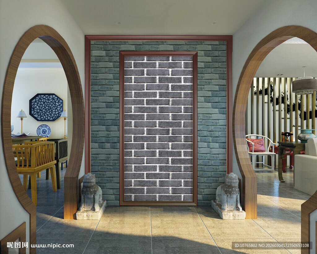 室内拱形门洞砖墙设计