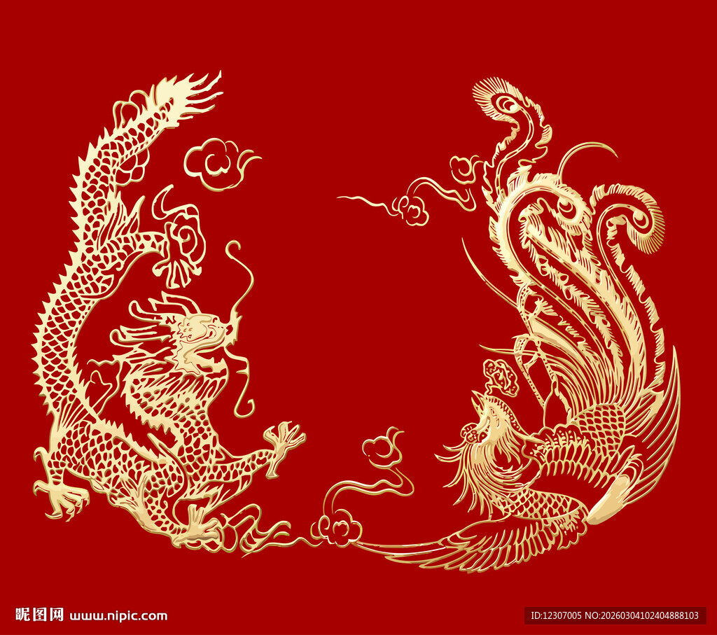 龙凤呈祥中式传统图案