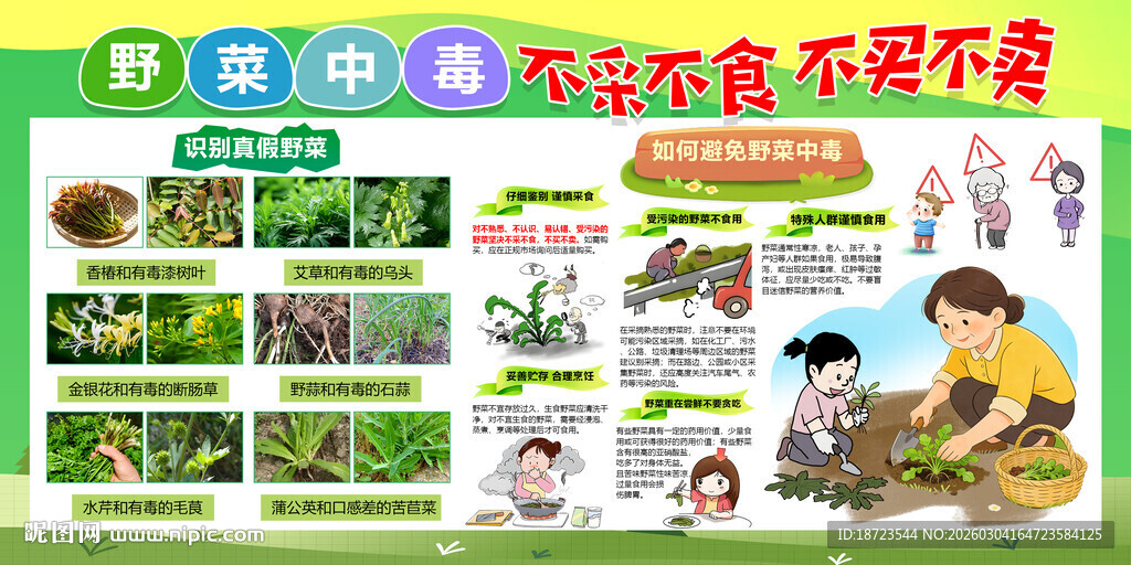 野菜中毒 不采不食 不买不卖