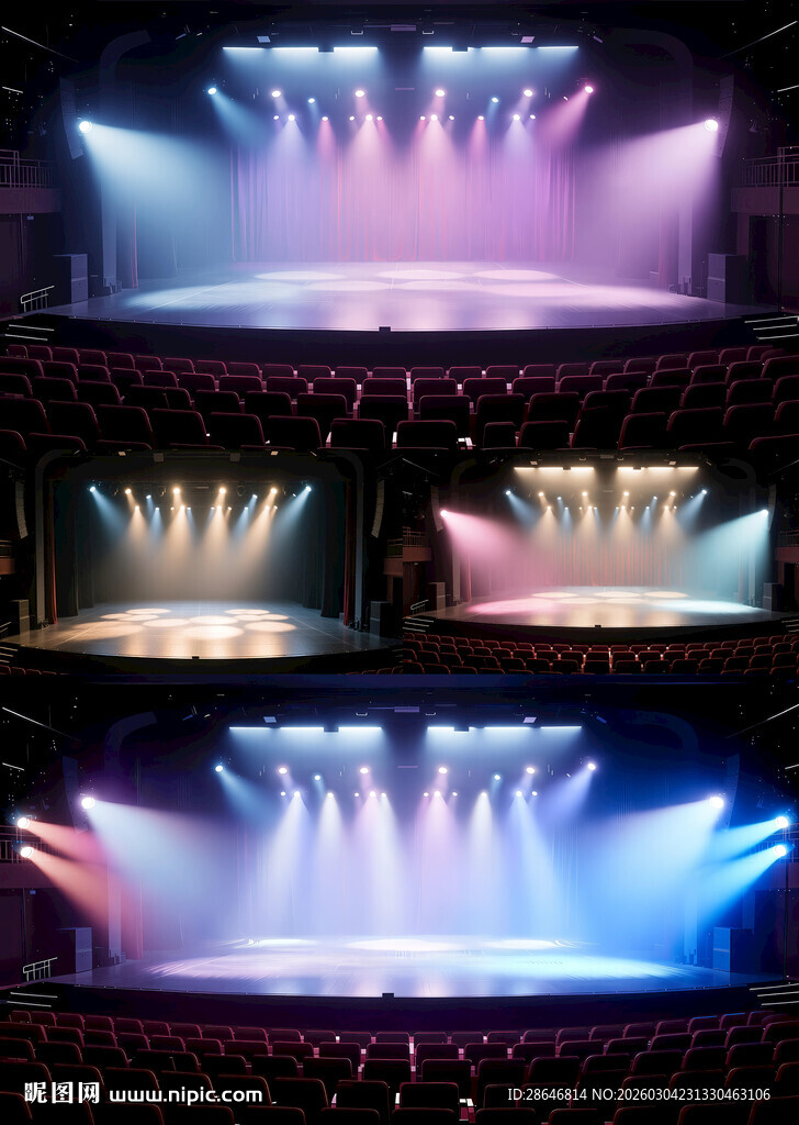 绚丽彩舞台灯光效果AIGC生成