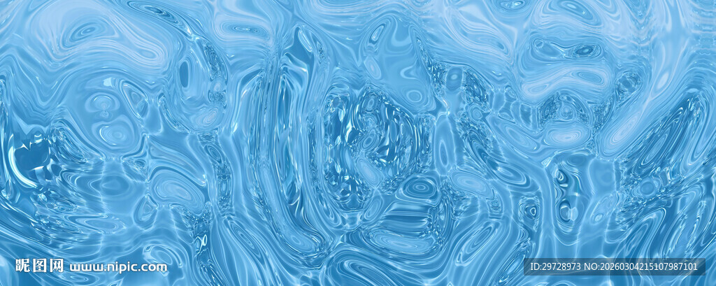 蓝色水波纹理背景图