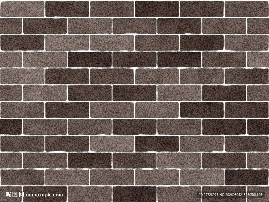 深棕色砖块墙面纹理