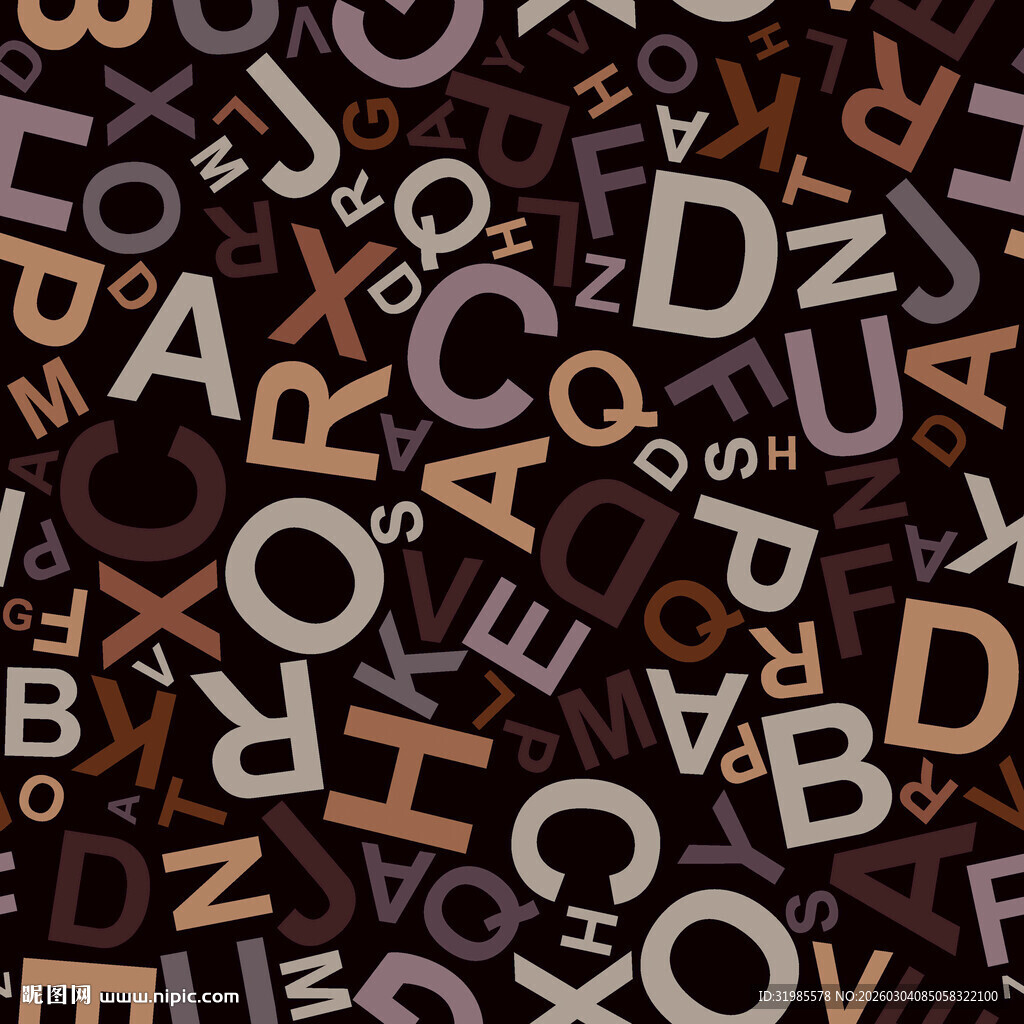 字母图案背景