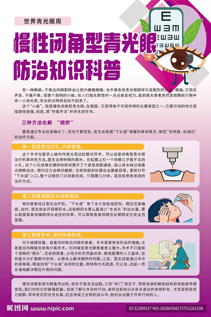 慢性闭角型青光眼防治知识