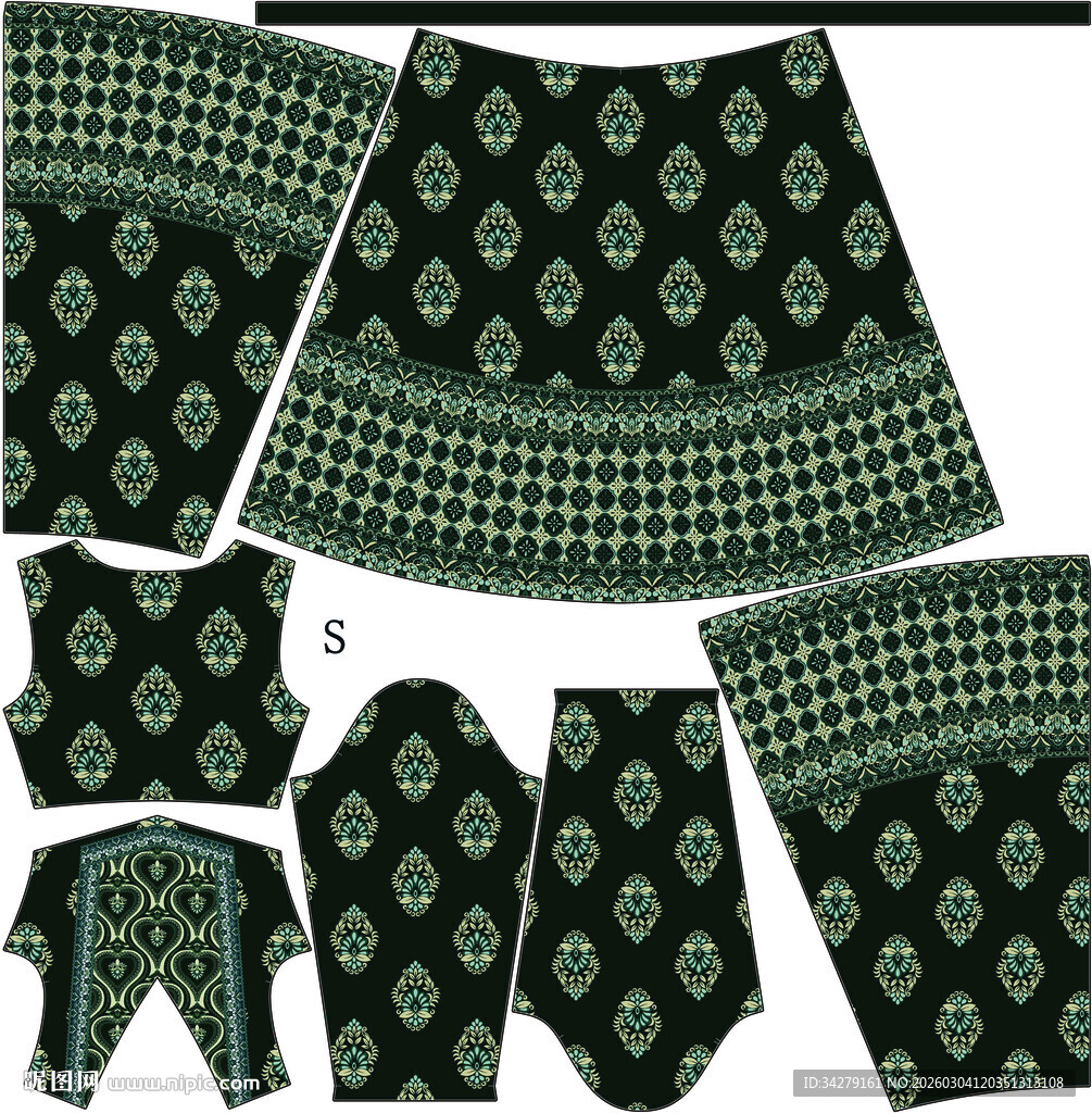 几何图案服饰设计稿