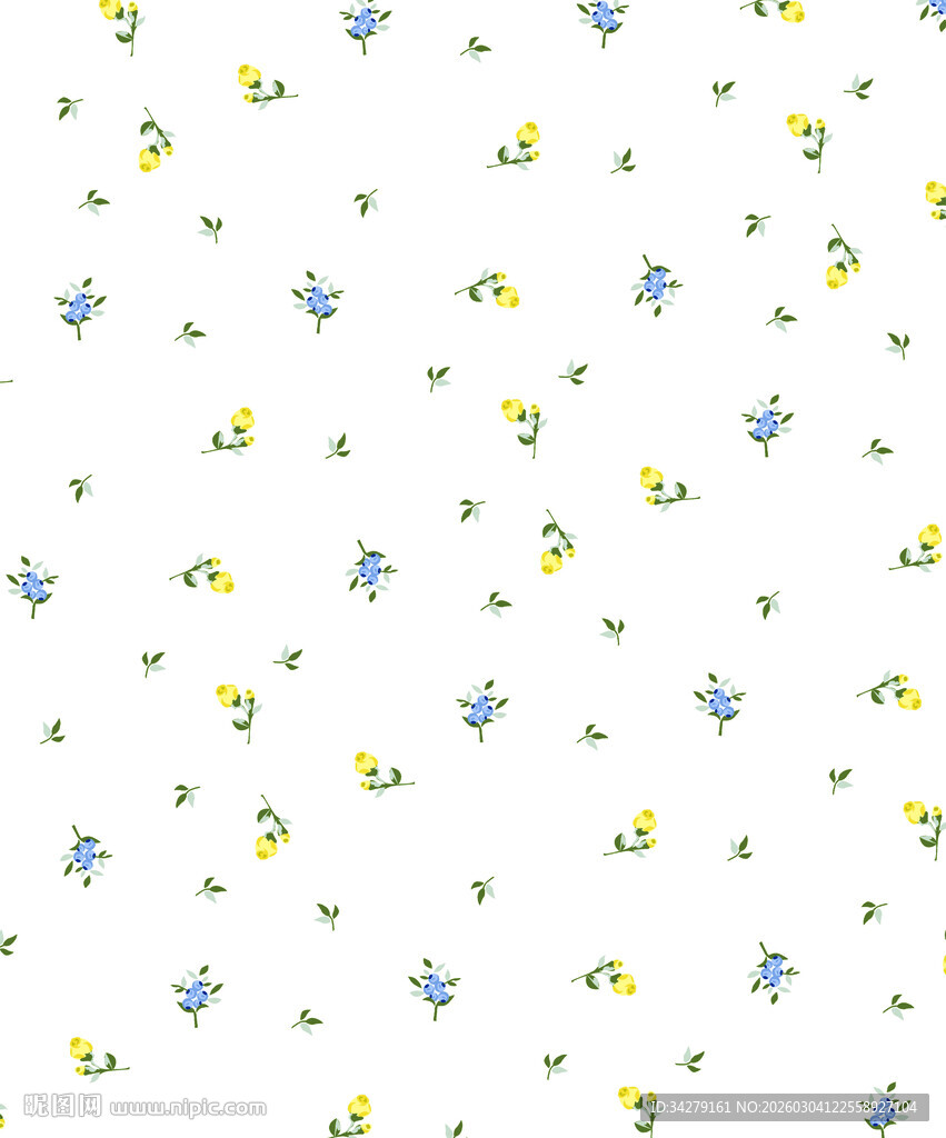 清新小花图案背景纹理