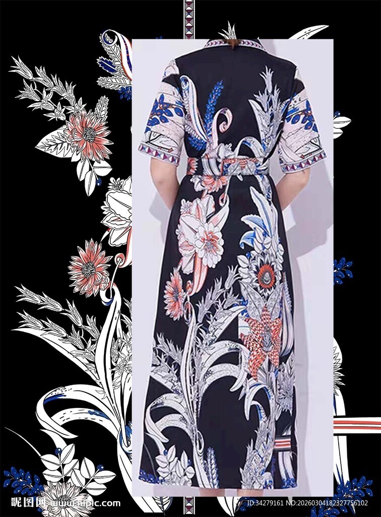 花卉刺绣图案设计