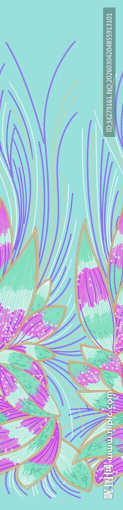 梦幻花卉图案背景