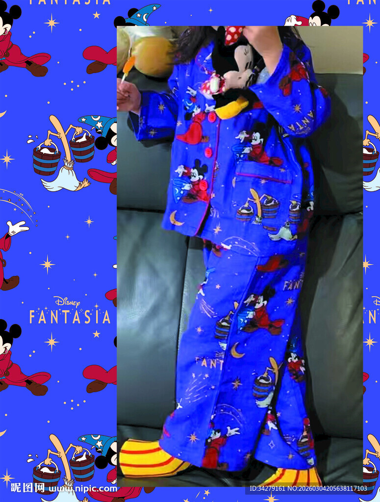 迪士尼幻想曲米奇图案背景