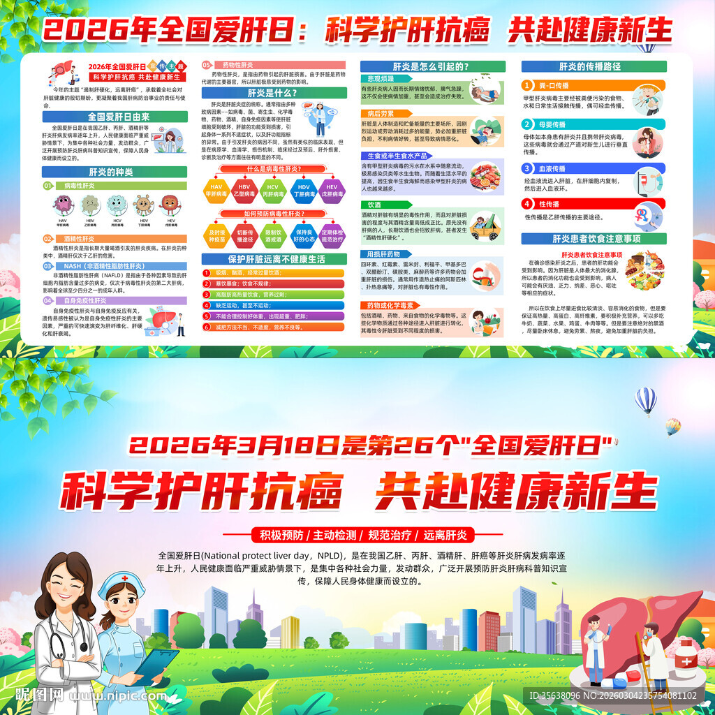 2026年全国爱肝日展板
