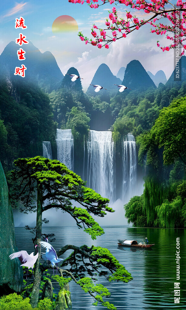 玄关装饰画背景图