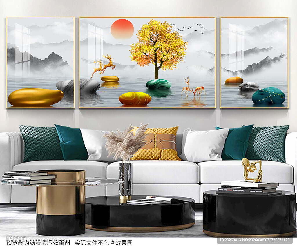 中式山水装饰画