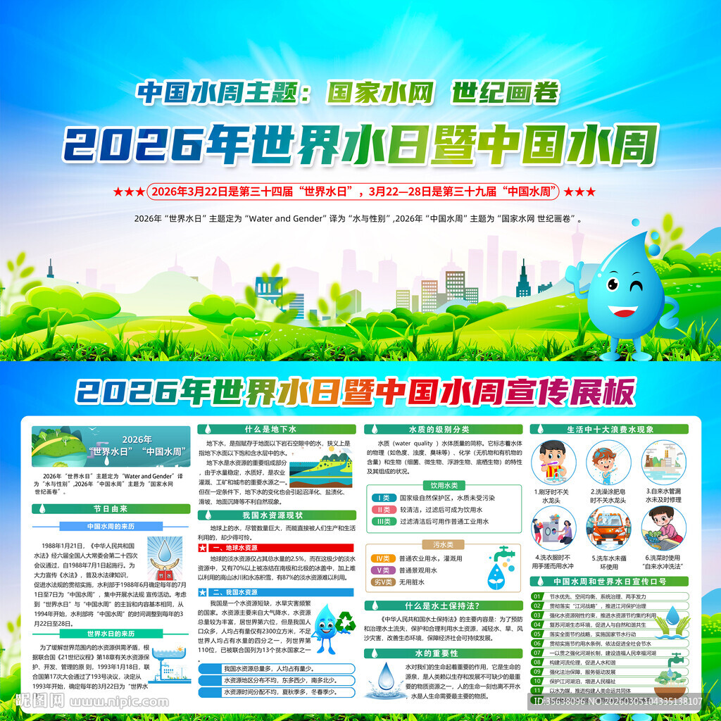 2026世界水日中国水周展板