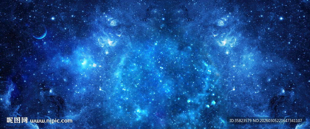 蓝色宇宙星空背景图