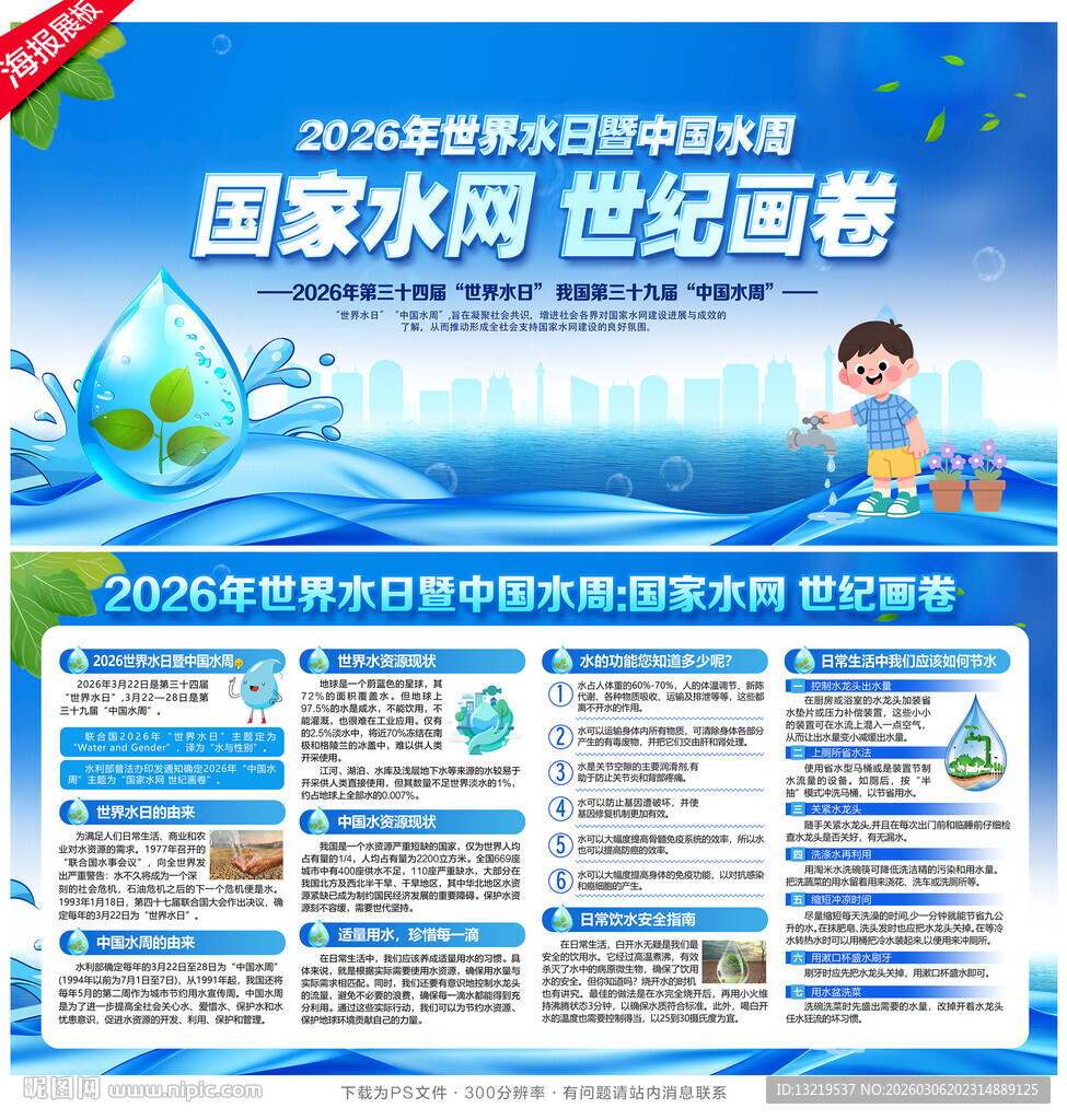 世界水日中国水周展板