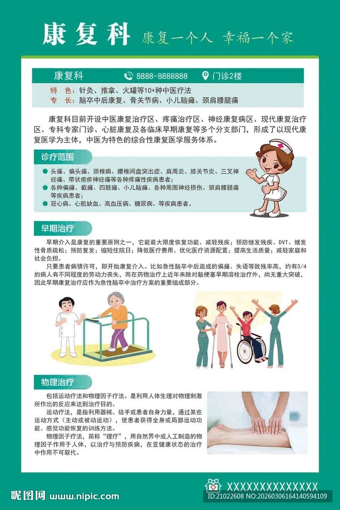 康复科宣传展板