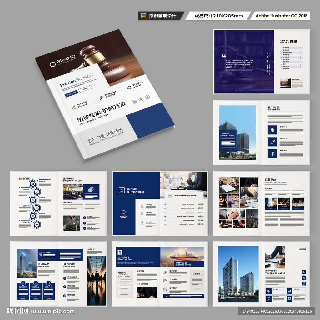 律师事务所画册版式设计