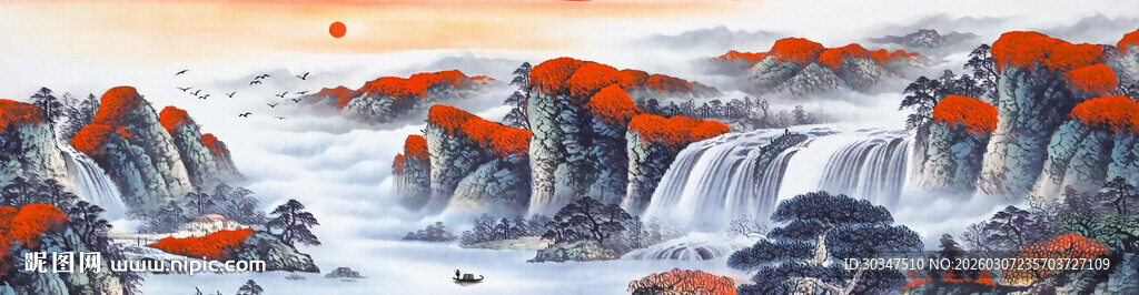 山水客厅风景画