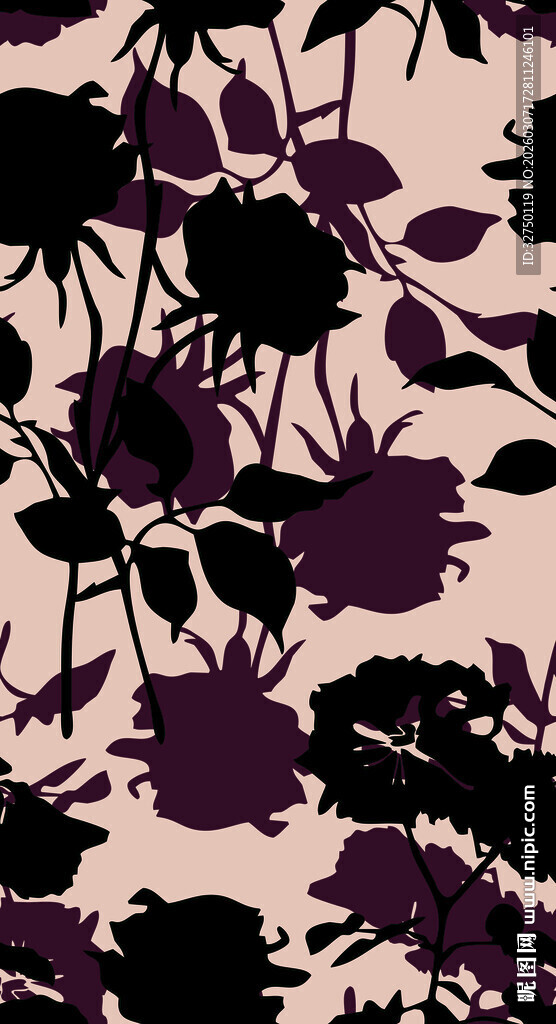 复古花卉图案背景