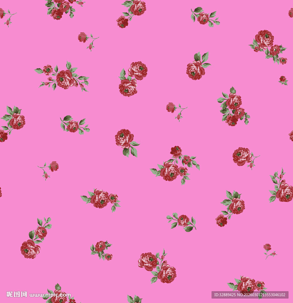 粉色草莓花卉图案背景