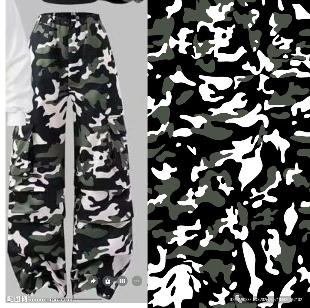 黑白迷彩图案纹理