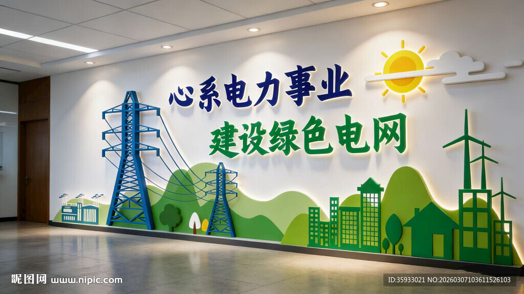 绿色电网文化墙