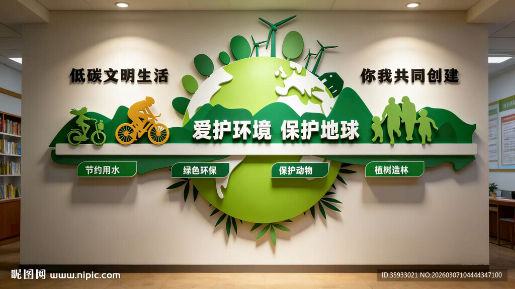 绿色环保主题文化墙