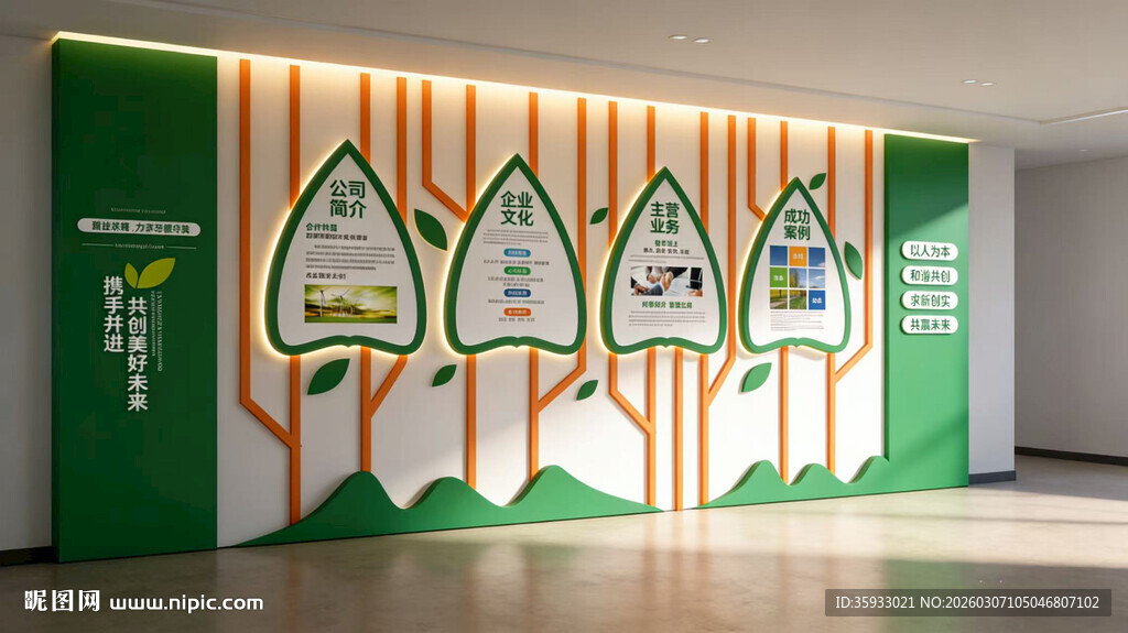 绿色环保企业文化墙